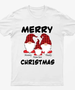 White Personalised Merry Christmas T-Shirt