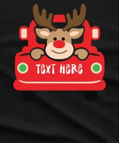Personalised Reindeer Christmas T-Shirt
