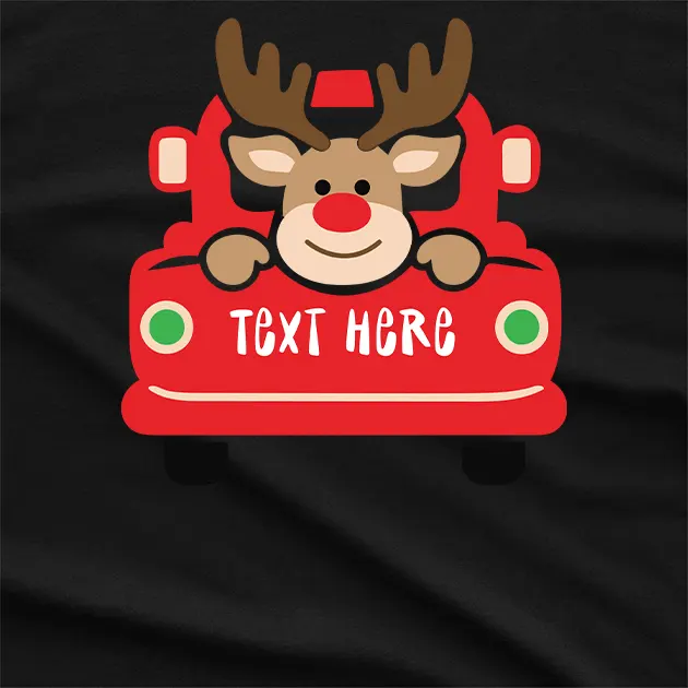 Personalised Reindeer Christmas T-Shirt