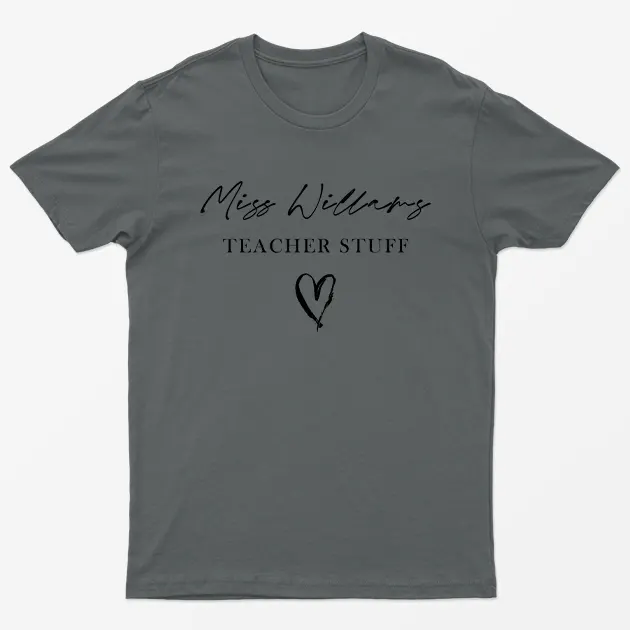 Charcoal Personalised Teachers Day Stuff T-Shirt