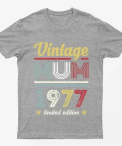 Sport Grey Personalised Vintage Mom United Edition T-Shirt