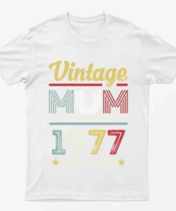 White Personalised Vintage Mom United Edition T-Shirt