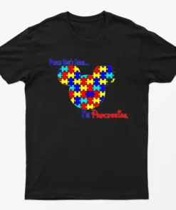 Black Please Dont Stare Autism Awareness T-Shirt