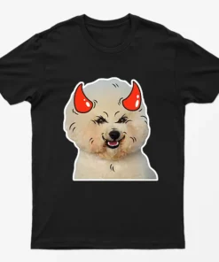 Black Poodle Horns Halloween T-Shirt