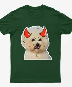 Forest Green Poodle Horns Halloween T-Shirt