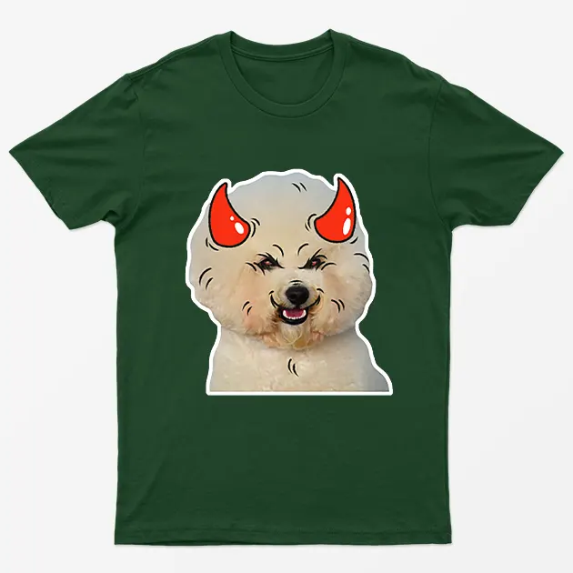Forest Green Poodle Horns Halloween T-Shirt