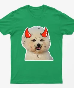 Irish Green Poodle Horns Halloween T-Shirt