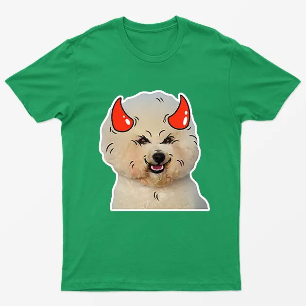 Irish Green Poodle Horns Halloween T-Shirt