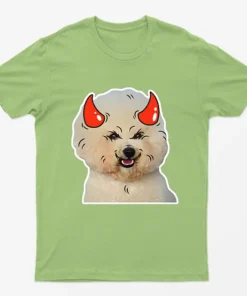 Lime Poodle Horns Halloween T-Shirt