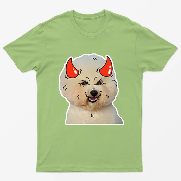 Lime Poodle Horns Halloween T-Shirt