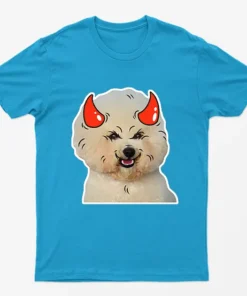 Sapphire Poodle Horns Halloween T-Shirt