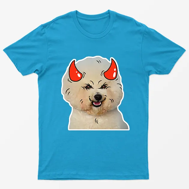 Sapphire Poodle Horns Halloween T-Shirt