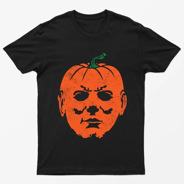 Black Pumpkin Face T-Shirt