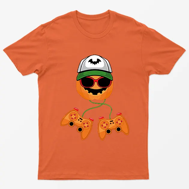 Orange Pumpkin Gamers T-Shirt