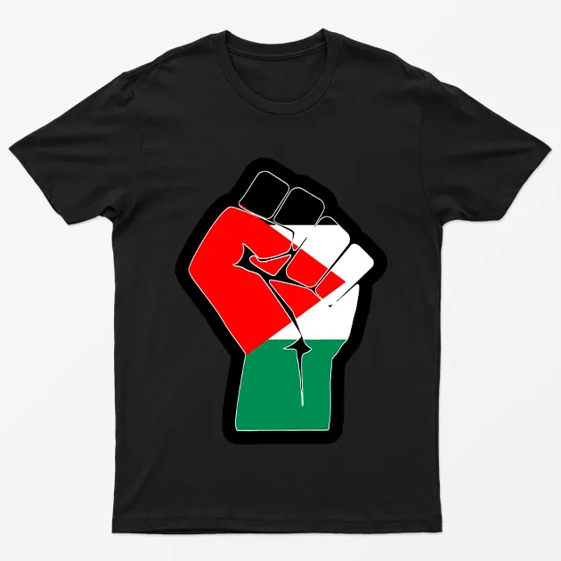 Black Raise Your Fist For Palestine T-Shirt
