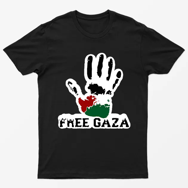 Black Raise Your Hand For Gaza T-Shirt