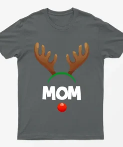 Charcoal Reindeer Mom T-Shirt