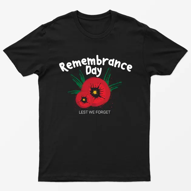 Black Remembrance Day Lest we Forget T-Shirt
