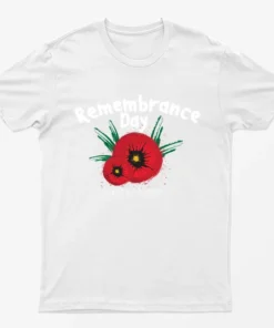 White Remembrance Day Lest we Forget T-Shirt