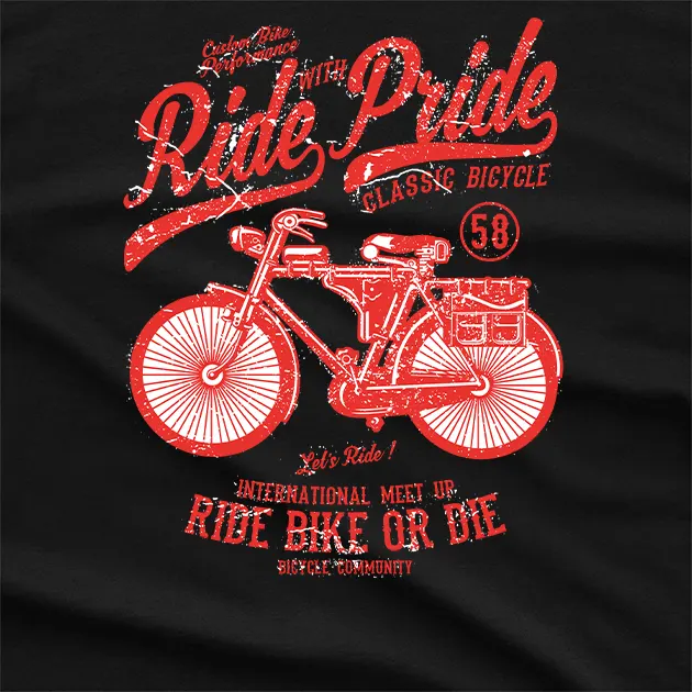 Ride With Pride Classic Bicycle T-Shirt