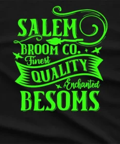 Salem Broom to Finest Quality Enchanted T-Shirt