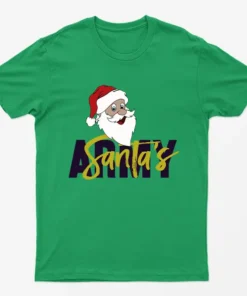 Irish Green Santa Army Christmas T-Shirt