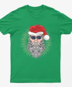 Irish Green Santa Beard Hipster T-Shirt
