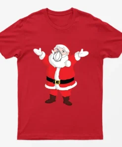 Red Santa Hug Christmas T-Shirt