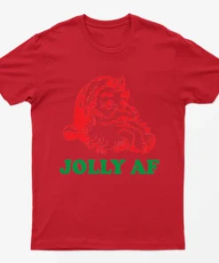 Red Santa Is Jolly Af T-Shirt