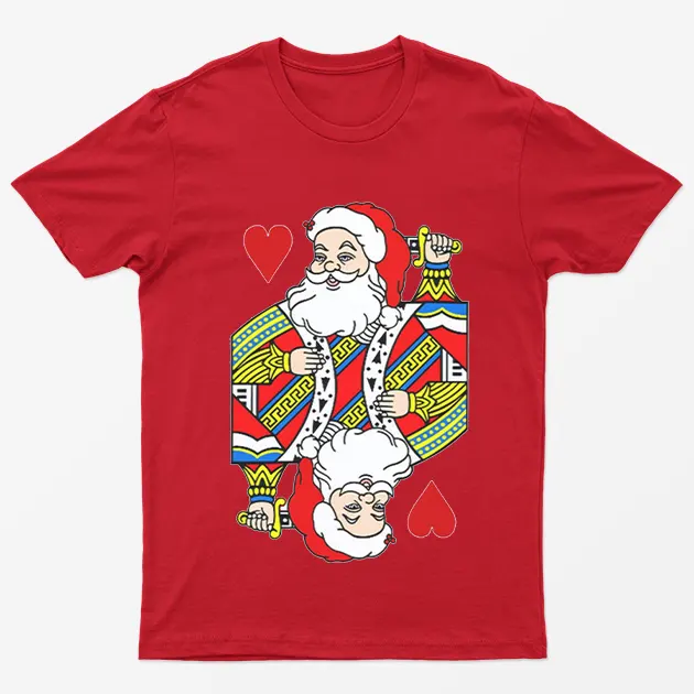 Red Santa Of Hearts T-Shirt
