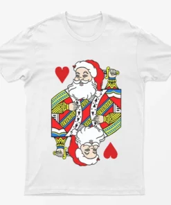 White Santa Of Hearts T-Shirt