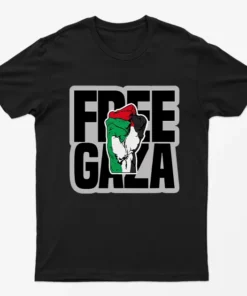 Black Save Gaza Graphic T-Shirt