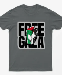 Charcoal Save Gaza Graphic T-Shirt