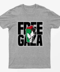 Sport Grey Save Gaza Graphic T-Shirt