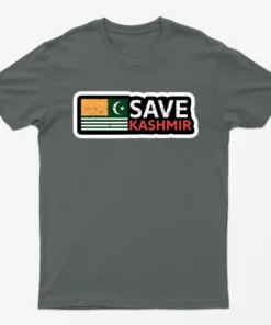 Charcoal Save Kashmir T-Shirt