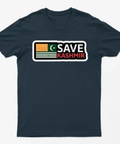 Navy Blue Save Kashmir T-Shirt