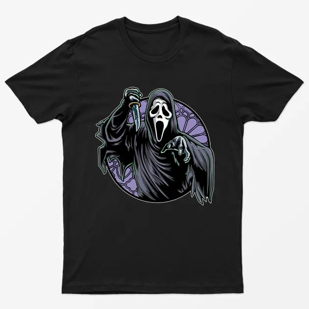 Black Scary Halloween T-Shirt