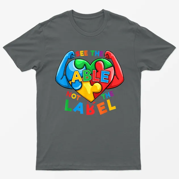 Charcoal See The Able Autism Awareness T-Shirt