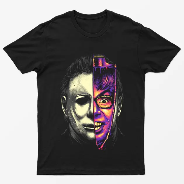 Black Shaggin and Slashin Face Michael Myers T-Shirt