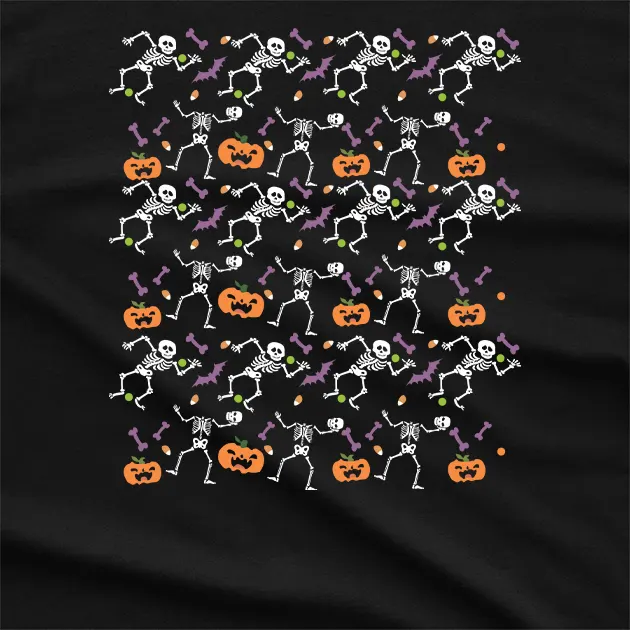 Skeletons Pumpkins Halloween T-SHirt
