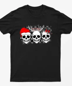 Black Skulls Squad Christmas T-Shirt