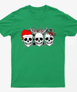 Irish Green Skulls Squad Christmas T-Shirt