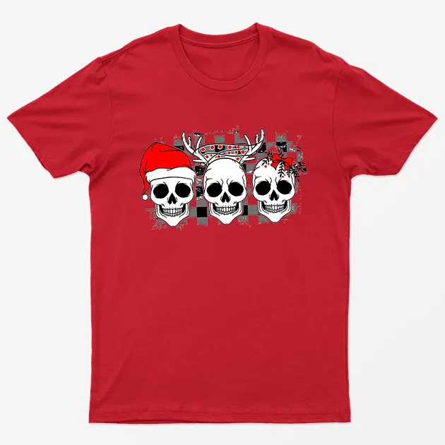 Red Skulls Squad Christmas T-Shirt