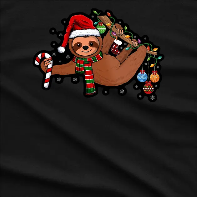 Sloths Christmas Lights T-Shirt