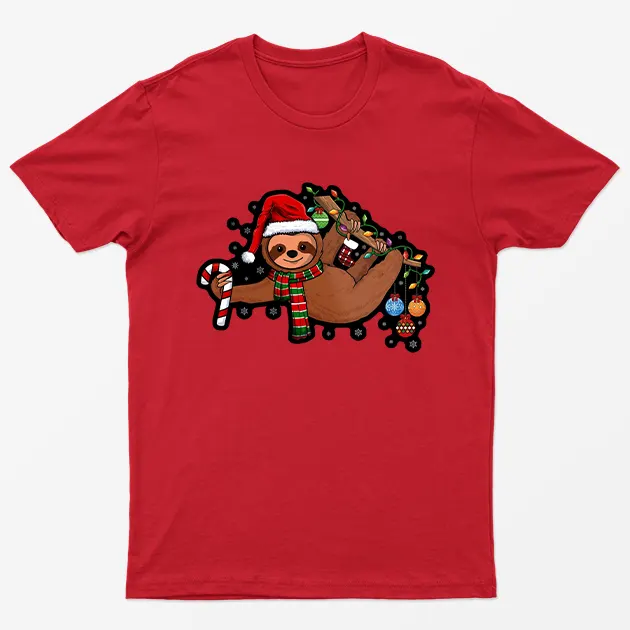 Red Sloths Christmas Lights T-Shirt