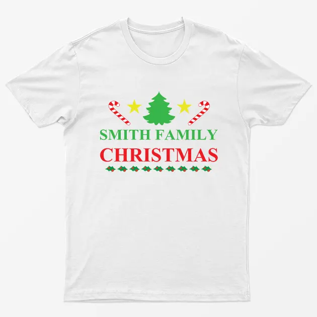 White Smith Family Christmas T-Shirt