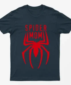 Navy Blue Spider Mom T-Shirt