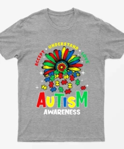 Sport Grey Accept Understand Love Autism Awareness T-Shirt