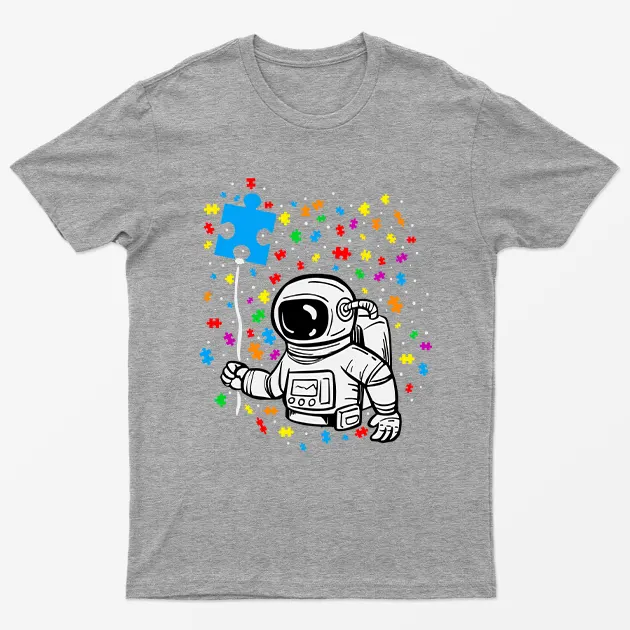 Sport Grey Autism Awareness Funny Graphic T-Shirt