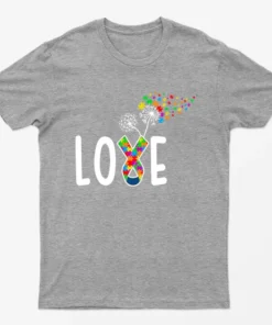 Sport Grey Autism Day Love Funny Graphic T-Shirt